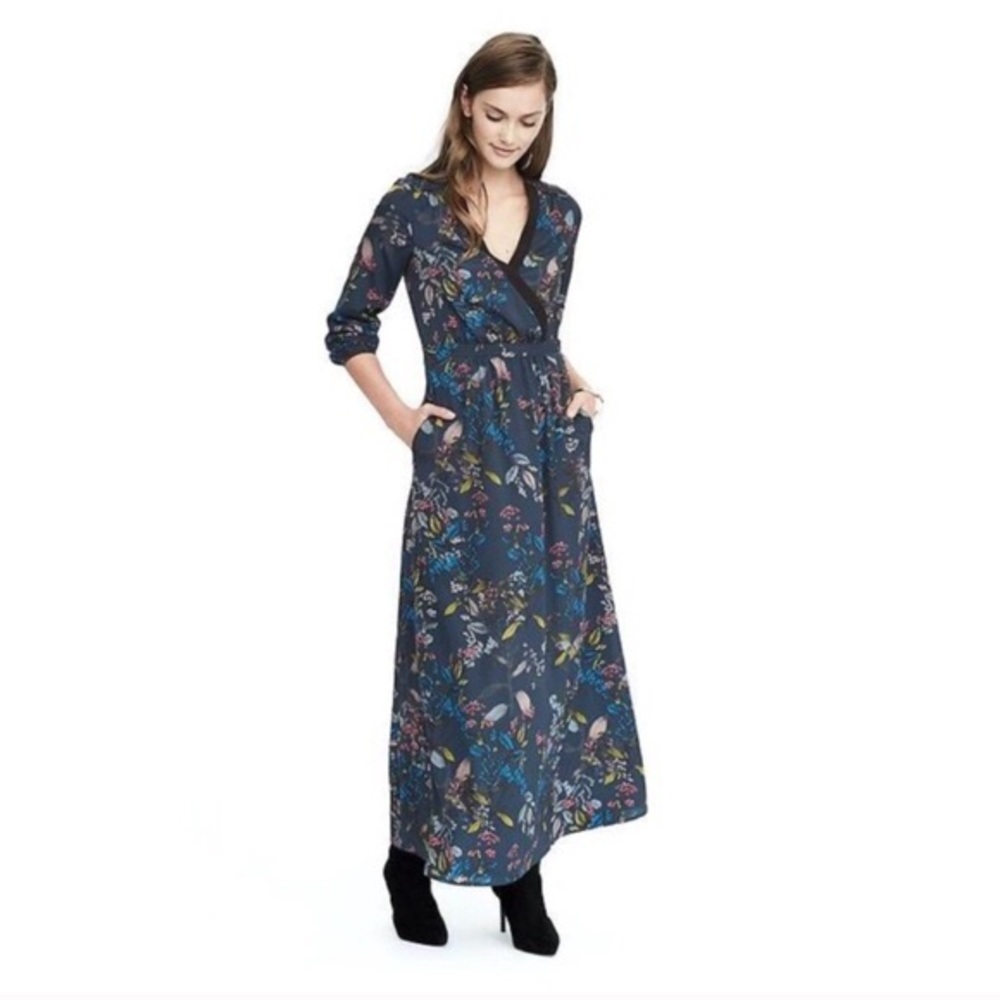 Banana Republic Green Floral Dress Size 12